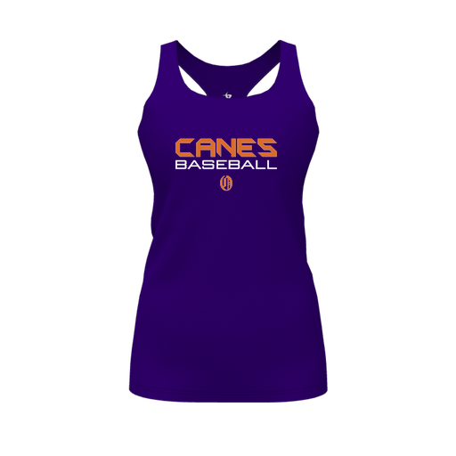 [FT0TRBPP-FYS-LOGO1] Decker Racerback Tank Top (Female Youth S, Purple, Logo 1)