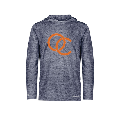 [FOLHCGNV-AS-LOGO3] Decker Men's Charge Hoodie (Adult S, Navy, Logo 3)