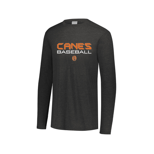 [FTLCUBBK-AXS-LOGO1] Decker Men's Tri-Blend T-Shirt - Long Sleeve (Adult XS, Black, Logo 1)