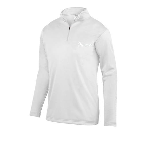 [FOLQFFWH-YS-LOGO2] Decker Youth FlexFleece 1/4 Zip (Youth S, White, Logo 2)