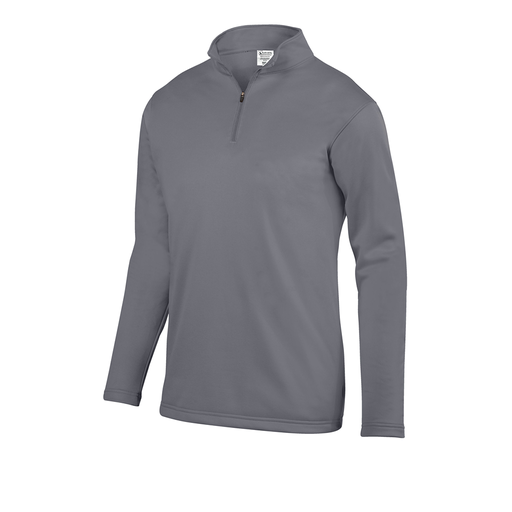 [FOLQFFGY-AS-LOGO5] Decker Men's FlexFleece 1/4 Zip (Adult S, Gray, Logo 5)