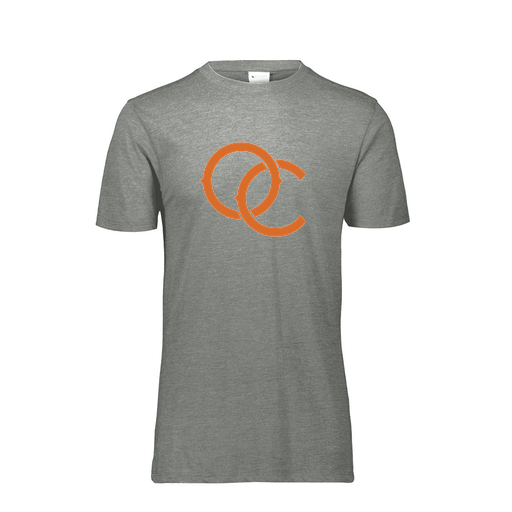 [FTSCUBGY-YS-LOGO3] Decker Youth Tri-Blend T-Shirt - Short Sleeve (Youth S, Gray, Logo 3)