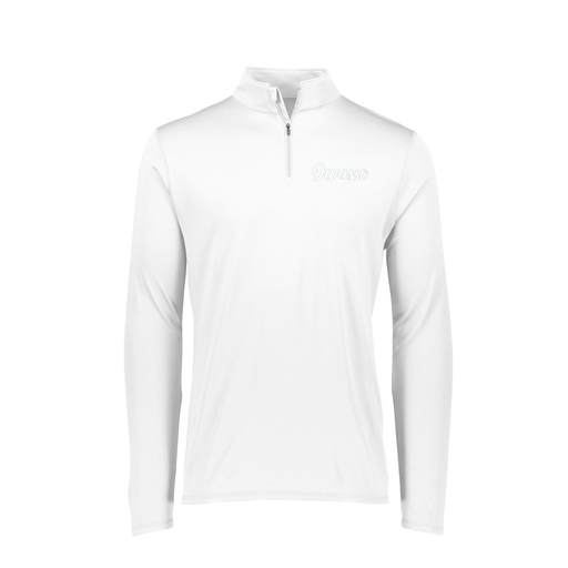 [FTLQFLWH-FAXS-LOGO2] Decker Women's Flex-Lite 1/4 Zip Shirt (Female Adult XS, White, Logo 2)