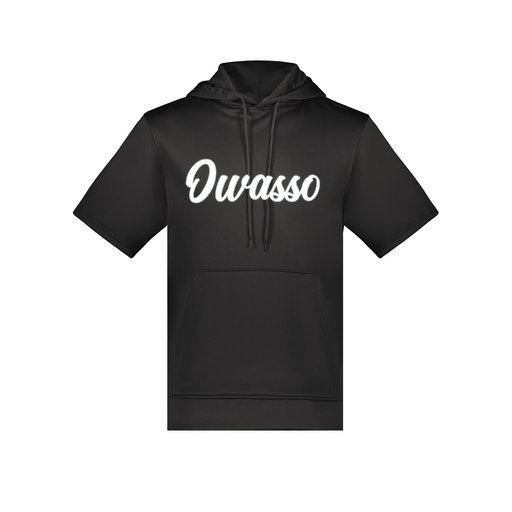 [6871.080.S-LOGO2] Men's Dri Fit Short Sleeve Hoodie (Adult S, Black, Logo 2)