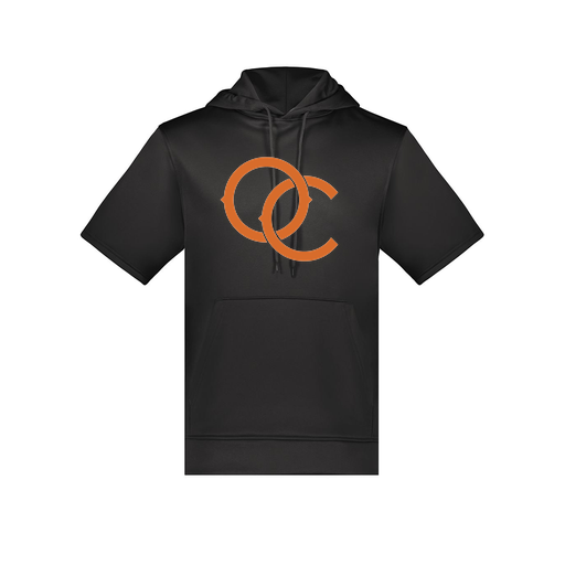 [6871.080.S-LOGO3] Men's Dri Fit Short Sleeve Hoodie (Adult S, Black, Logo 3)
