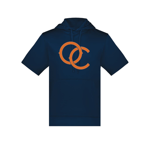 [6871.065.S-LOGO3] Men's Dri Fit Short Sleeve Hoodie (Adult S, Navy, Logo 3)