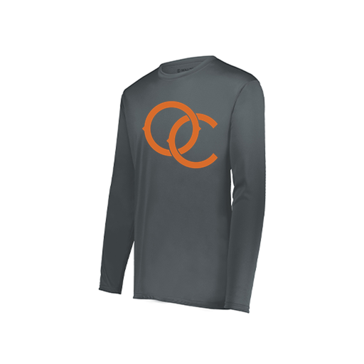 [222822.059.XS-LOGO3] Men's LS Smooth Sport Shirt (Adult XS, Gray, Logo 3)