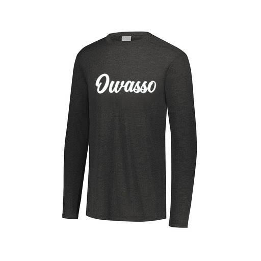 [FTLCUBBK-AXS-LOGO2] Decker Men's Tri-Blend T-Shirt - Long Sleeve (Adult XS, Black, Logo 2)
