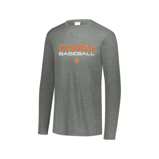 [FTLCUBGY-AXS-LOGO1] Decker Men's Tri-Blend T-Shirt - Long Sleeve (Adult XS, Gray, Logo 1)