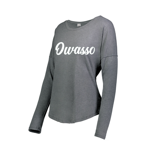 [3077.013.XS-LOGO2] Ladies LS Ultra-blend T-Shirt (Female Adult XS, Gray, Logo 2)